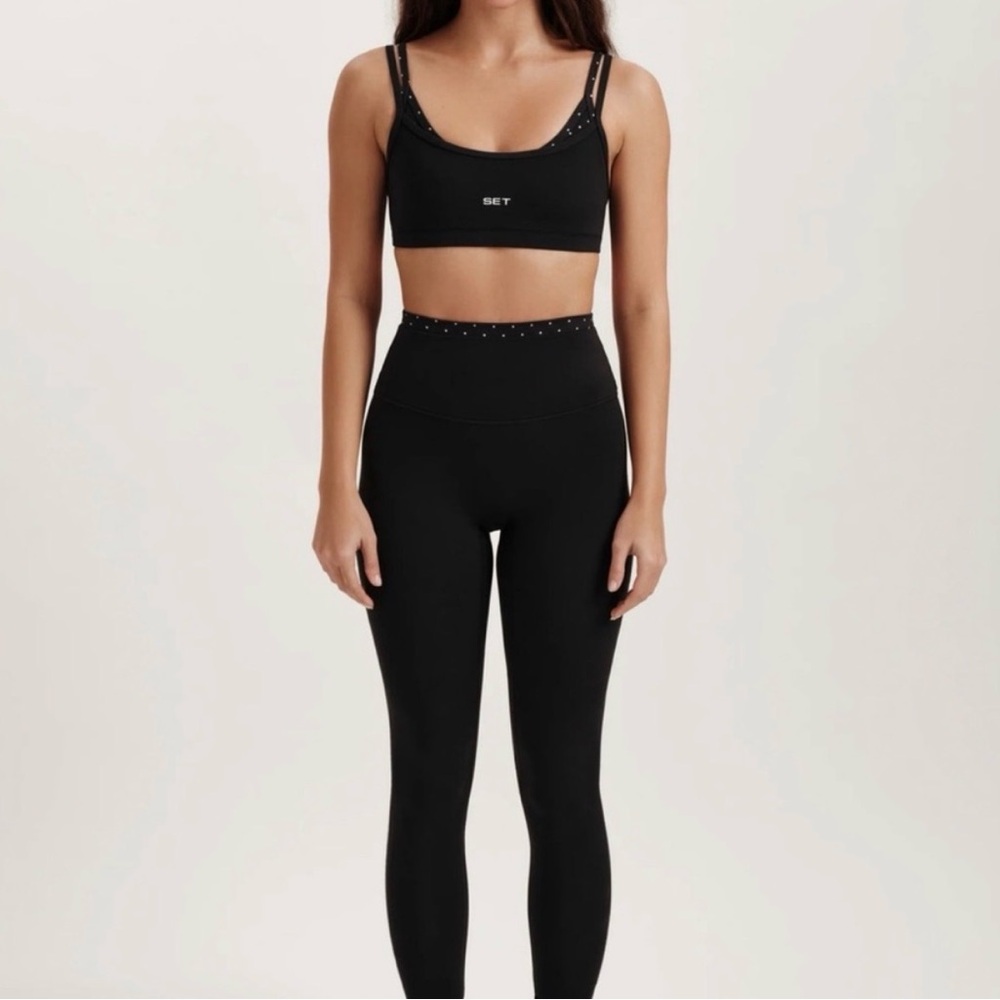 NWT Set Active Dalmatian Polka Dots top+bottom small